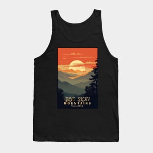 Great Smoky Mountains national park vintage travel poster Tank Top